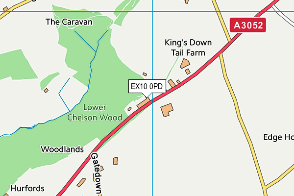 EX10 0PD map - OS VectorMap District (Ordnance Survey)