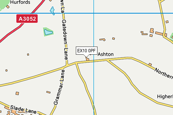 EX10 0PF map - OS VectorMap District (Ordnance Survey)