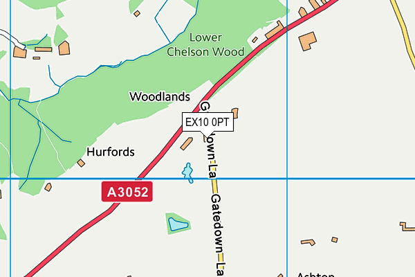 EX10 0PT map - OS VectorMap District (Ordnance Survey)