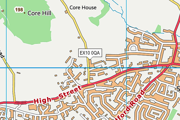 EX10 0QA map - OS VectorMap District (Ordnance Survey)