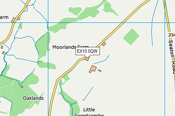 EX10 0QW map - OS VectorMap District (Ordnance Survey)