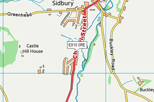 EX10 0RE map - OS VectorMap District (Ordnance Survey)