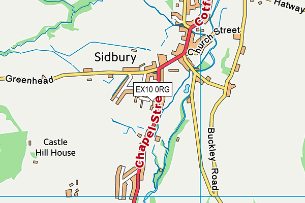 EX10 0RG map - OS VectorMap District (Ordnance Survey)