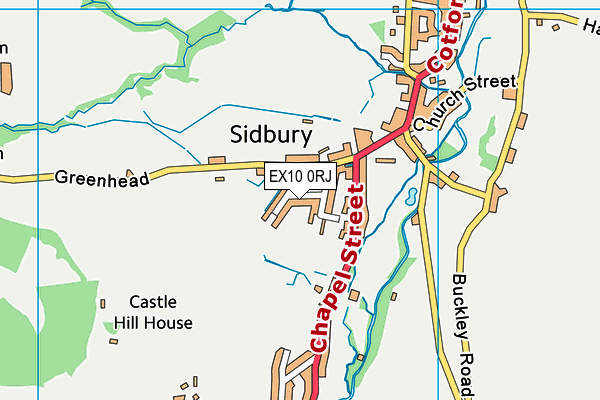 EX10 0RJ map - OS VectorMap District (Ordnance Survey)