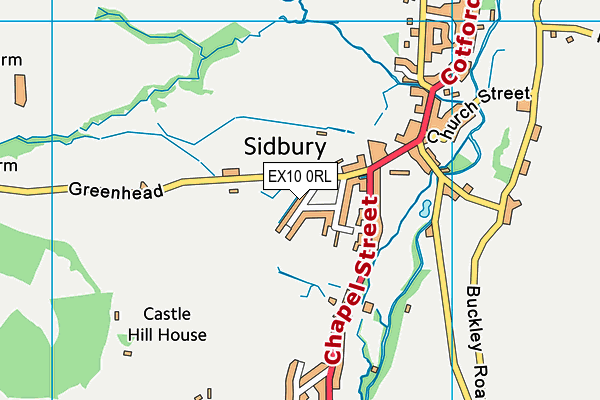 EX10 0RL map - OS VectorMap District (Ordnance Survey)