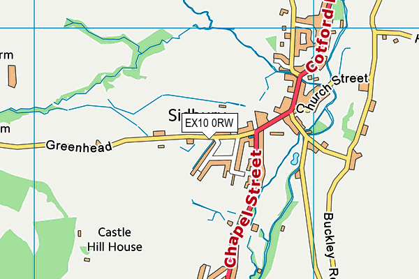 EX10 0RW map - OS VectorMap District (Ordnance Survey)