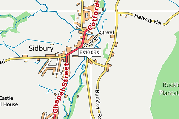 EX10 0RX map - OS VectorMap District (Ordnance Survey)