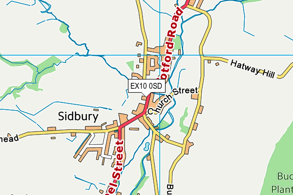 EX10 0SD map - OS VectorMap District (Ordnance Survey)