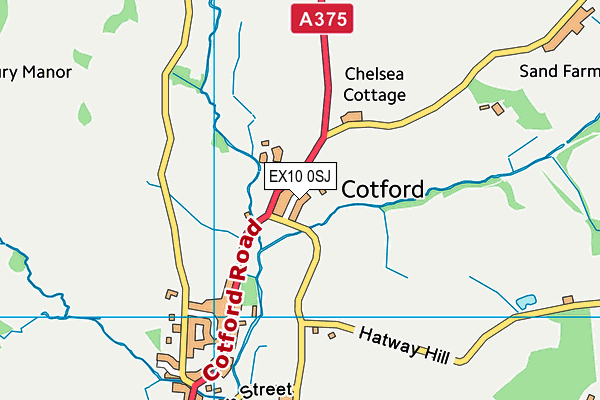 EX10 0SJ map - OS VectorMap District (Ordnance Survey)