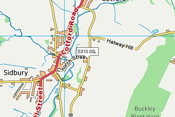 EX10 0SL map - OS VectorMap District (Ordnance Survey)