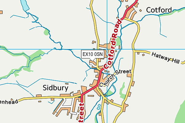 EX10 0SN map - OS VectorMap District (Ordnance Survey)