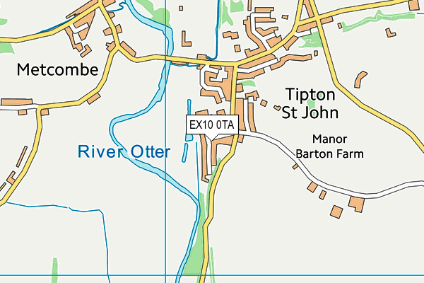 EX10 0TA map - OS VectorMap District (Ordnance Survey)
