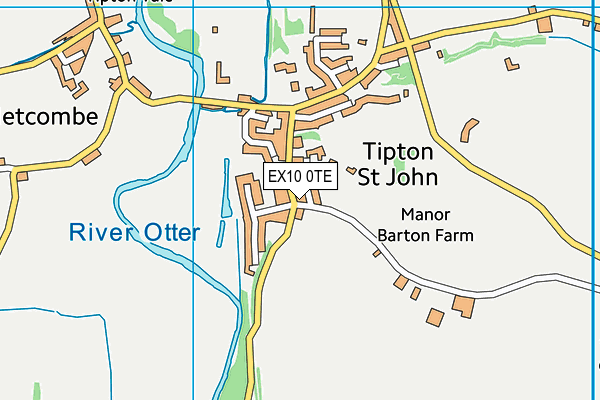 EX10 0TE map - OS VectorMap District (Ordnance Survey)