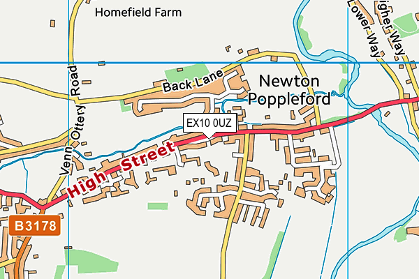 EX10 0UZ map - OS VectorMap District (Ordnance Survey)