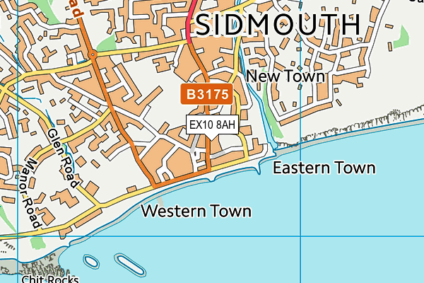 EX10 8AH map - OS VectorMap District (Ordnance Survey)