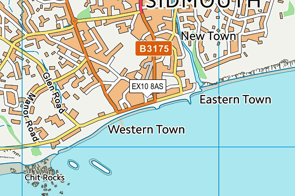 EX10 8AS map - OS VectorMap District (Ordnance Survey)