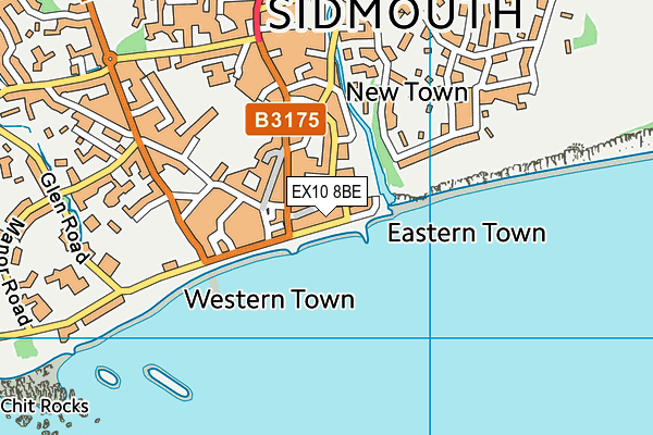 EX10 8BE map - OS VectorMap District (Ordnance Survey)