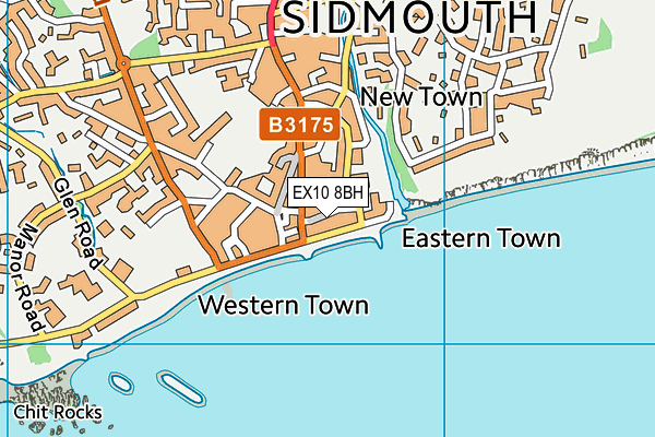 EX10 8BH map - OS VectorMap District (Ordnance Survey)