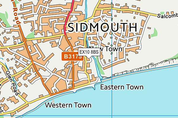 EX10 8BS map - OS VectorMap District (Ordnance Survey)