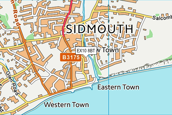 EX10 8BT map - OS VectorMap District (Ordnance Survey)