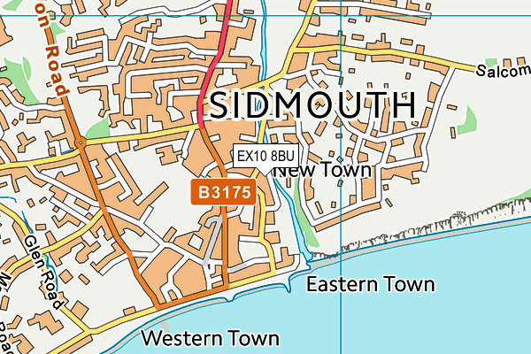 EX10 8BU map - OS VectorMap District (Ordnance Survey)