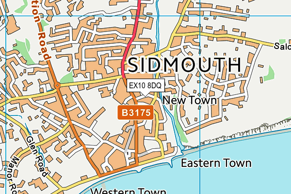 EX10 8DQ map - OS VectorMap District (Ordnance Survey)