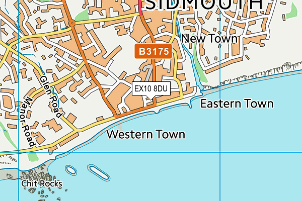 EX10 8DU map - OS VectorMap District (Ordnance Survey)