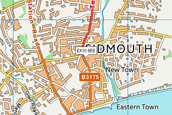 EX10 8EE map - OS VectorMap District (Ordnance Survey)