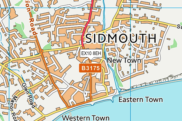 EX10 8EH map - OS VectorMap District (Ordnance Survey)