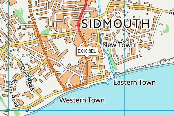 EX10 8EL map - OS VectorMap District (Ordnance Survey)