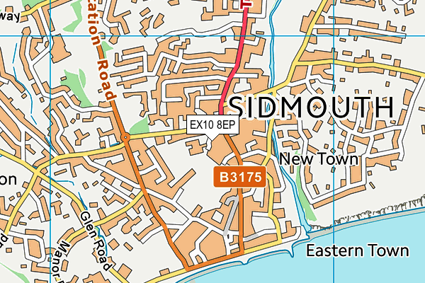 EX10 8EP map - OS VectorMap District (Ordnance Survey)