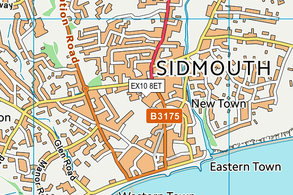 EX10 8ET map - OS VectorMap District (Ordnance Survey)