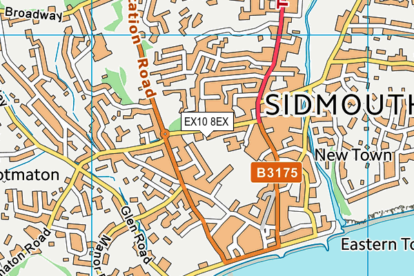 EX10 8EX map - OS VectorMap District (Ordnance Survey)