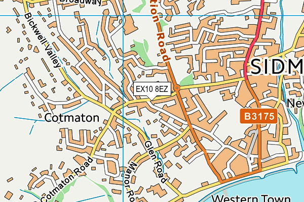 EX10 8EZ map - OS VectorMap District (Ordnance Survey)