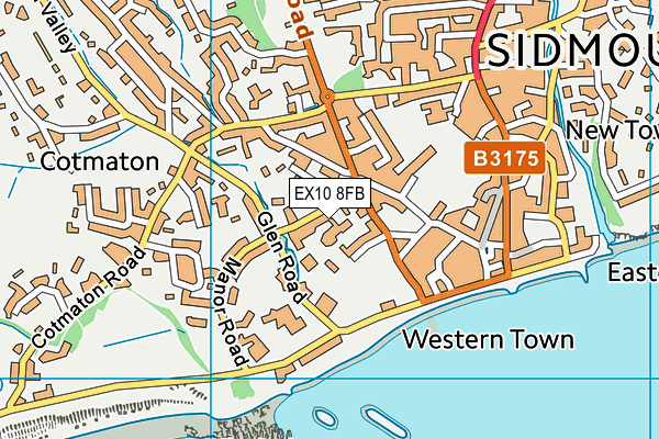 EX10 8FB map - OS VectorMap District (Ordnance Survey)