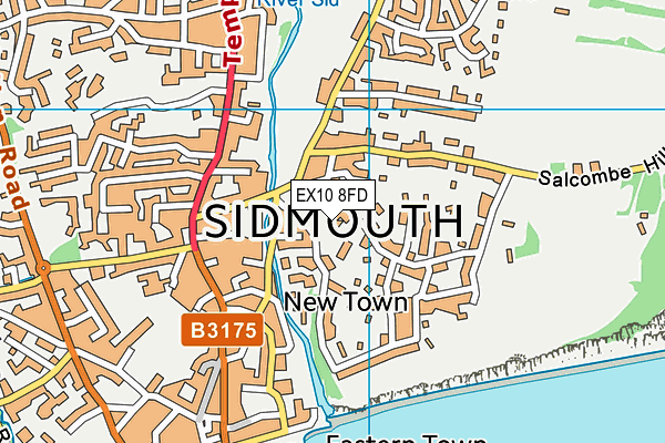 EX10 8FD map - OS VectorMap District (Ordnance Survey)