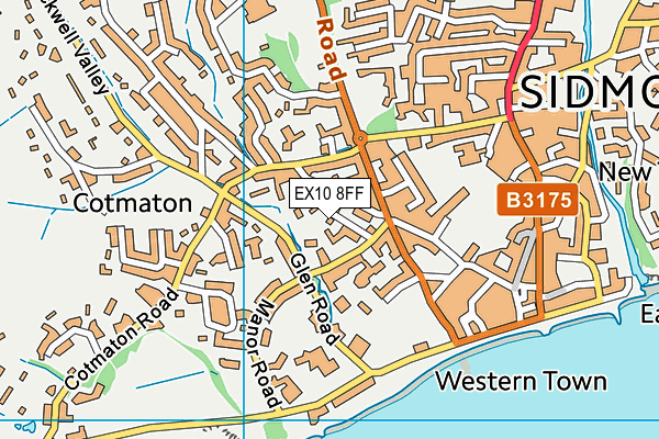 EX10 8FF map - OS VectorMap District (Ordnance Survey)