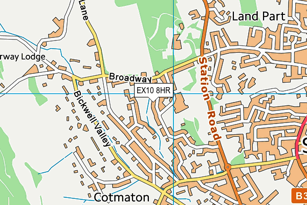 EX10 8HR map - OS VectorMap District (Ordnance Survey)