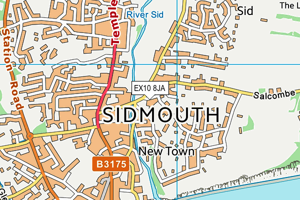 EX10 8JA map - OS VectorMap District (Ordnance Survey)