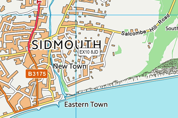 EX10 8JD map - OS VectorMap District (Ordnance Survey)