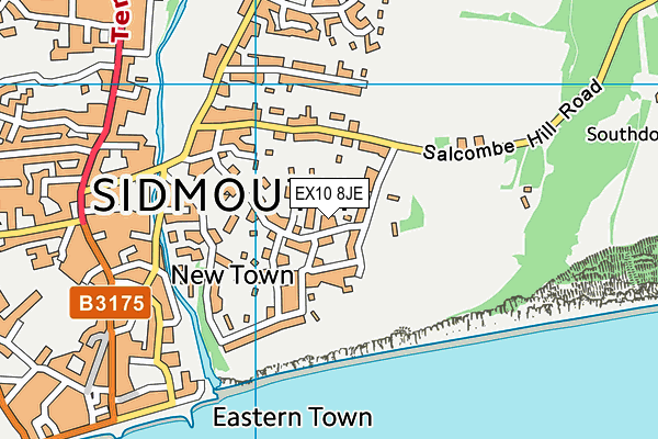 EX10 8JE map - OS VectorMap District (Ordnance Survey)