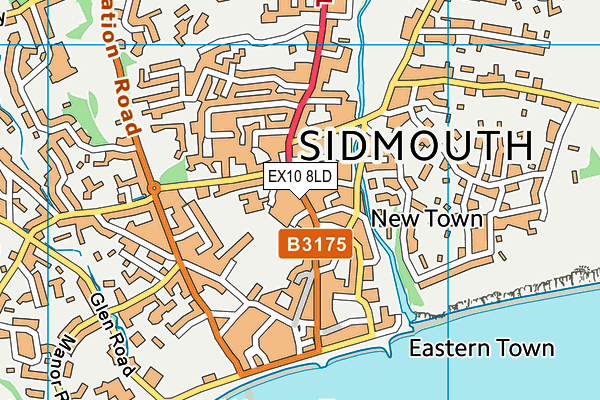 Map of WESTERN FIELD (SIDMOUTH) LIMITED at district scale