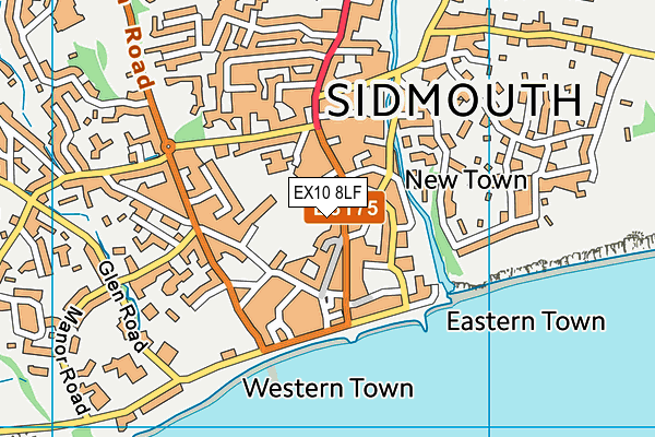 EX10 8LF map - OS VectorMap District (Ordnance Survey)