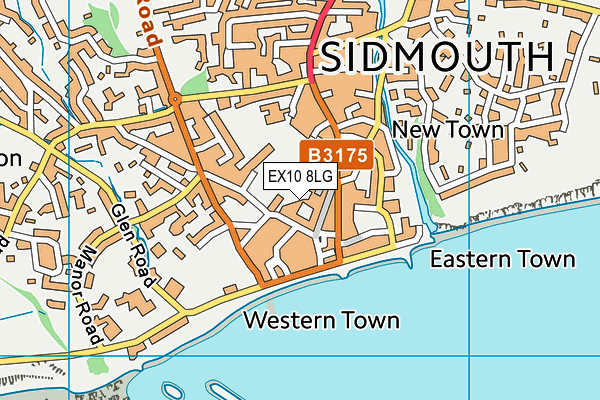 EX10 8LG map - OS VectorMap District (Ordnance Survey)