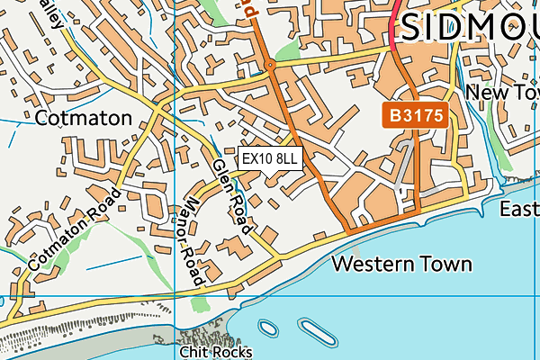 EX10 8LL map - OS VectorMap District (Ordnance Survey)