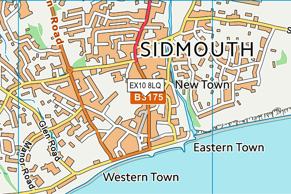 EX10 8LQ map - OS VectorMap District (Ordnance Survey)