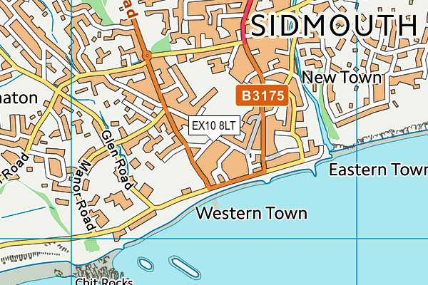 EX10 8LT map - OS VectorMap District (Ordnance Survey)
