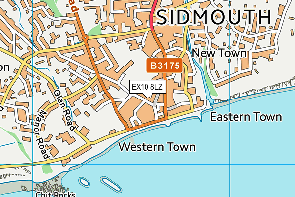 EX10 8LZ map - OS VectorMap District (Ordnance Survey)