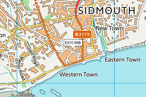 EX10 8NB map - OS VectorMap District (Ordnance Survey)