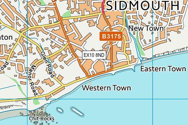 EX10 8ND map - OS VectorMap District (Ordnance Survey)